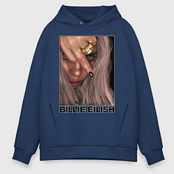 Толстовка оверсайз мужская BILLIE EILISH, цвет: тёмно-синий