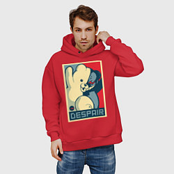 Толстовка оверсайз мужская Monokuma, цвет: красный — фото 2