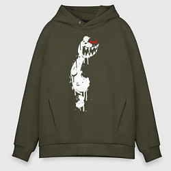Толстовка оверсайз мужская Monokuma paint, цвет: хаки