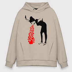 Толстовка оверсайз мужская Banksy, цвет: миндальный