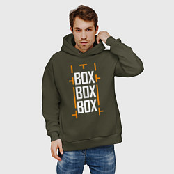 Толстовка оверсайз мужская Box box box, цвет: хаки — фото 2