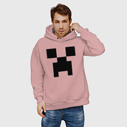 Толстовка оверсайз мужская Minecraft, цвет: пыльно-розовый — фото 2