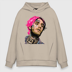 Толстовка оверсайз мужская Lil Peep, цвет: миндальный