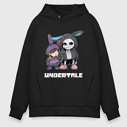 Толстовка оверсайз мужская UNDERTALE, цвет: черный