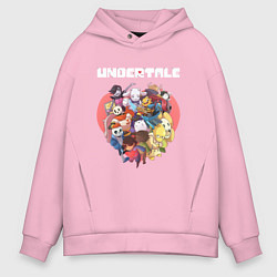 Толстовка оверсайз мужская UNDERTALE, цвет: светло-розовый