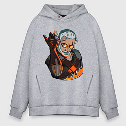 Толстовка оверсайз мужская Ведьмак, цвет: меланж