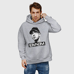 Толстовка оверсайз мужская Eminem, цвет: меланж — фото 2