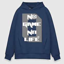 Толстовка оверсайз мужская No Game No Life Zero, цвет: тёмно-синий