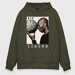 Толстовка оверсайз мужская Kobe - RIP Legend, цвет: хаки