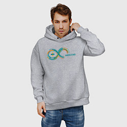 Толстовка оверсайз мужская Arduino, цвет: меланж — фото 2