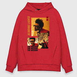 Толстовка оверсайз мужская BLINDING LIGHTS, цвет: красный