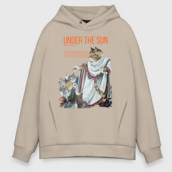 Толстовка оверсайз мужская Under the Sun, цвет: миндальный