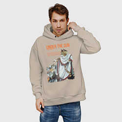 Толстовка оверсайз мужская Under the Sun, цвет: миндальный — фото 2