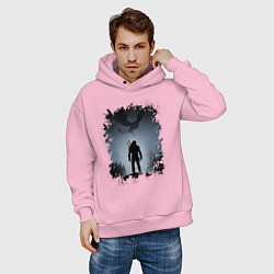 Толстовка оверсайз мужская ВЕДЬМАК, цвет: светло-розовый — фото 2