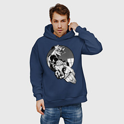 Толстовка оверсайз мужская Дзюдзо, цвет: тёмно-синий — фото 2