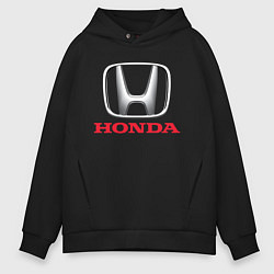 Толстовка оверсайз мужская HONDA, цвет: черный