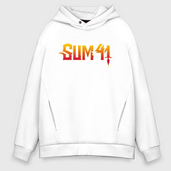 Толстовка оверсайз мужская Logo SUM, цвет: белый