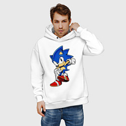Толстовка оверсайз мужская SONIC, цвет: белый — фото 2