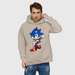 Толстовка оверсайз мужская SONIC, цвет: миндальный — фото 2