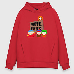 Толстовка оверсайз мужская South Park, цвет: красный