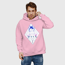 Толстовка оверсайз мужская BoJack Horseman, цвет: светло-розовый — фото 2