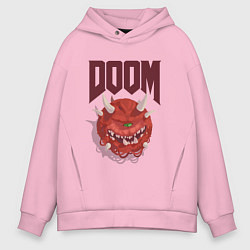 Толстовка оверсайз мужская DOOM, цвет: светло-розовый