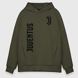 Толстовка оверсайз мужская JUVENTUS, цвет: хаки