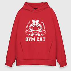 Толстовка оверсайз мужская GYM Cat, цвет: красный
