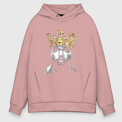 Толстовка оверсайз мужская Ice Cube King, цвет: пыльно-розовый