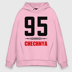 Толстовка оверсайз мужская 95 Chechnya, цвет: светло-розовый