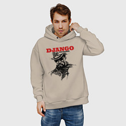 Толстовка оверсайз мужская Django, цвет: миндальный — фото 2