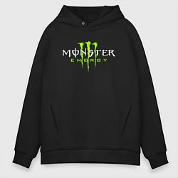 Толстовка оверсайз мужская MONSTER ENERGY, цвет: черный