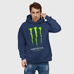 Толстовка оверсайз мужская MONSTER ENERGY, цвет: тёмно-синий — фото 2