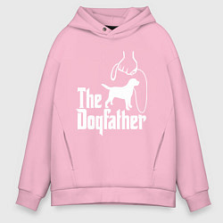 Толстовка оверсайз мужская The Dogfather - пародия, цвет: светло-розовый