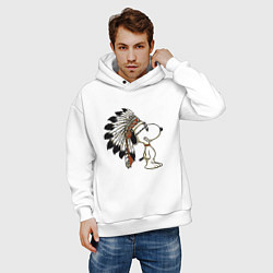 Толстовка оверсайз мужская Snoopy, цвет: белый — фото 2