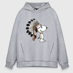 Толстовка оверсайз мужская Snoopy, цвет: меланж