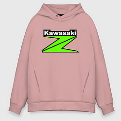 Толстовка оверсайз мужская KAWASAKI Z, цвет: пыльно-розовый