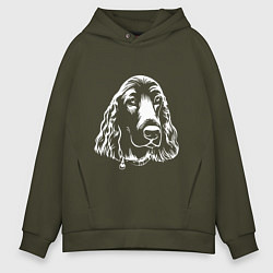 Толстовка оверсайз мужская Спаниель Z, цвет: хаки
