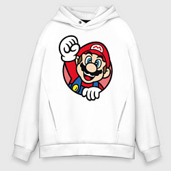 Толстовка оверсайз мужская Mario, цвет: белый