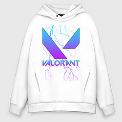 Толстовка оверсайз мужская VALORANT, цвет: белый