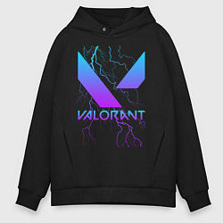 Толстовка оверсайз мужская VALORANT, цвет: черный