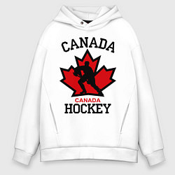 Толстовка оверсайз мужская Canada Hockey, цвет: белый