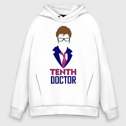 Толстовка оверсайз мужская Tenth Doctor, цвет: белый