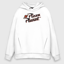 Толстовка оверсайз мужская Pizza Planet, цвет: белый