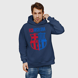 Толстовка оверсайз мужская Barcelona FC, цвет: тёмно-синий — фото 2