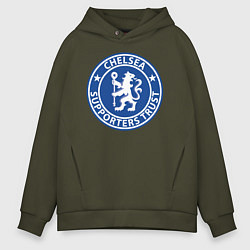 Толстовка оверсайз мужская Chelsea FC, цвет: хаки