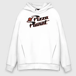 Толстовка оверсайз мужская Pizza Planet, цвет: белый