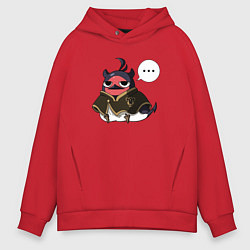 Толстовка оверсайз мужская Nero bird, цвет: красный