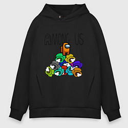 Толстовка оверсайз мужская Among Us Z, цвет: черный