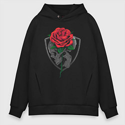 Толстовка оверсайз мужская Skull&Rose, цвет: черный